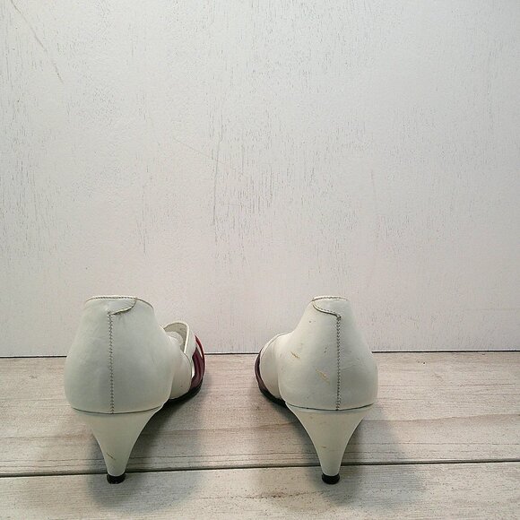 Jacquline Ford vintage White Kitten heel size 40 - Picture 6 of 10